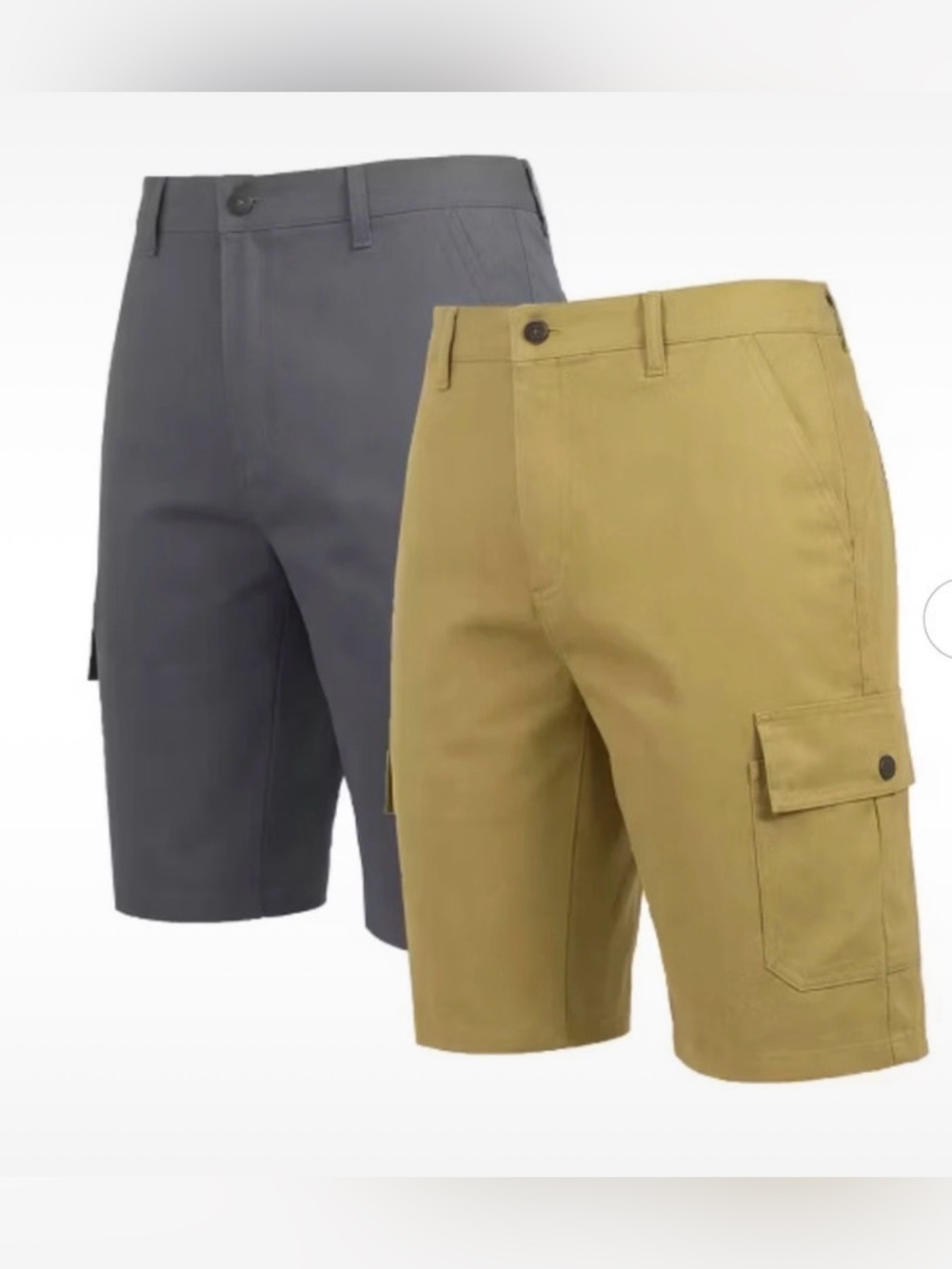 2 Pair! Men’s Cargo Shorts size 38, Charcoal & Khaki